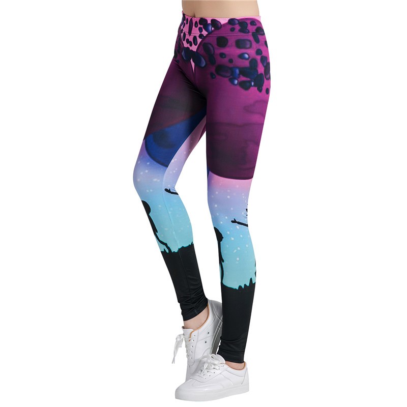 Women's Yoga Leggings Colorful lost person shadow  print Yoga pants for women